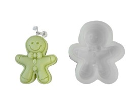 Molde silicona hombre de jengibre con moño 
